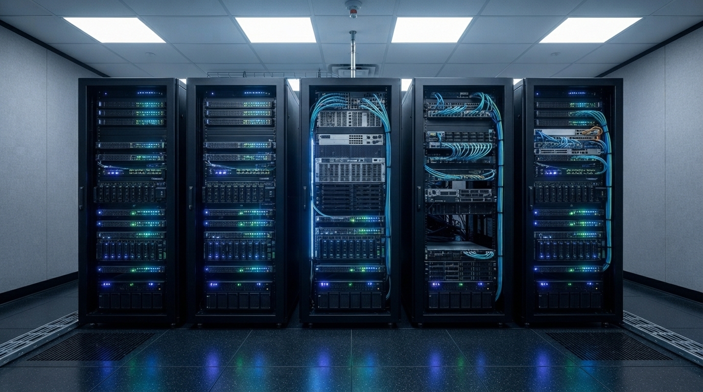 Enterprise network infrastructure and server room