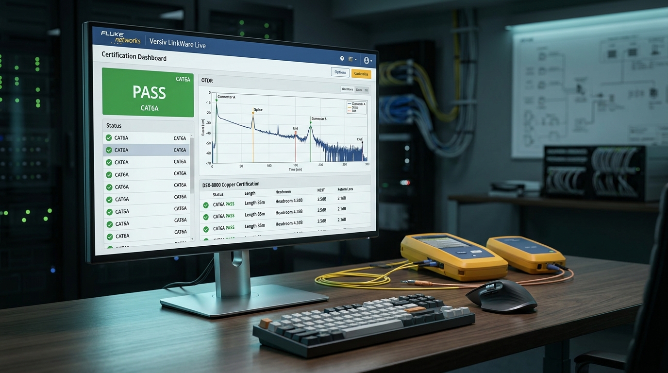 Fluke Versiv Cable Tester Certification Microlines Infotech