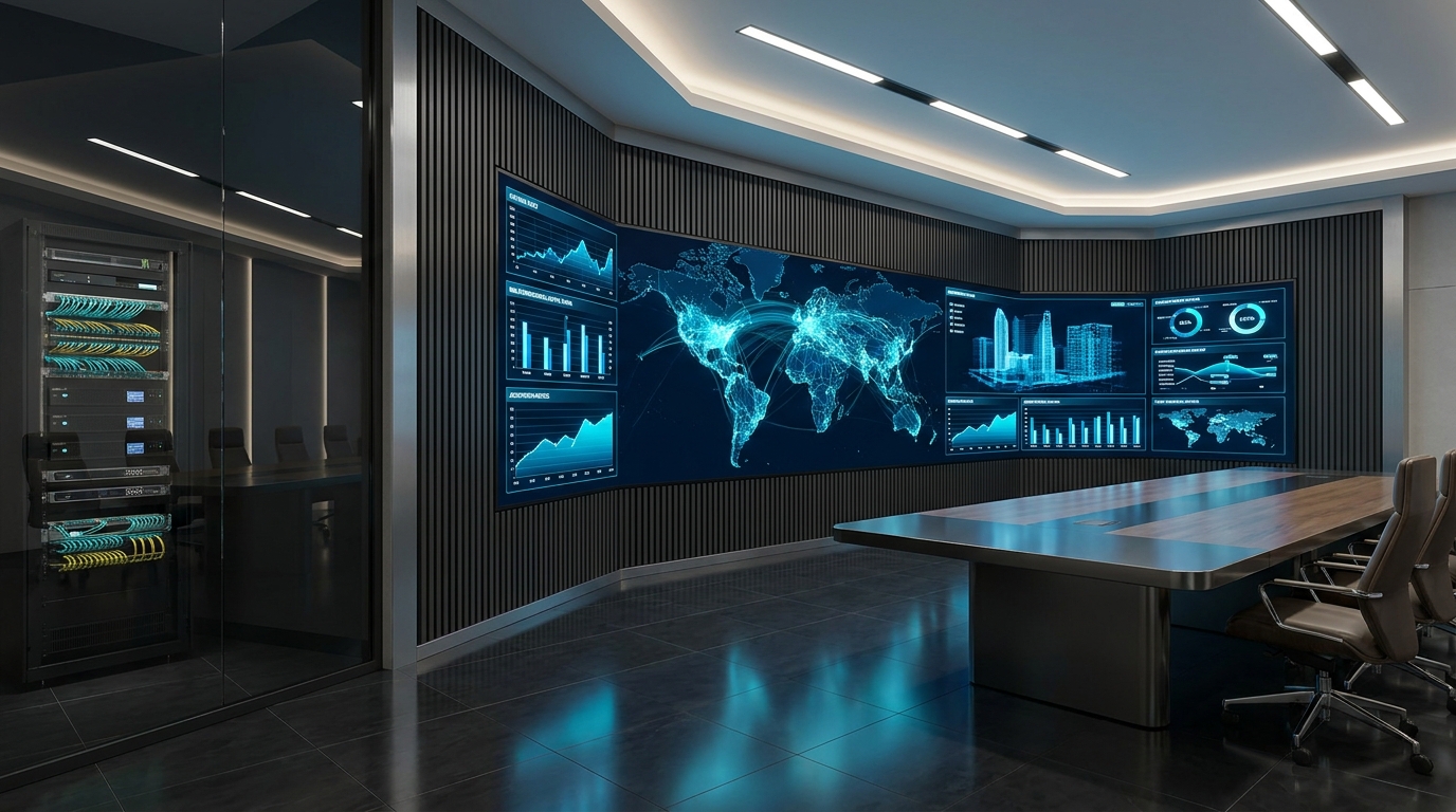 Corporate Lobby Seamless Fine Pitch MicroLED Display Wall