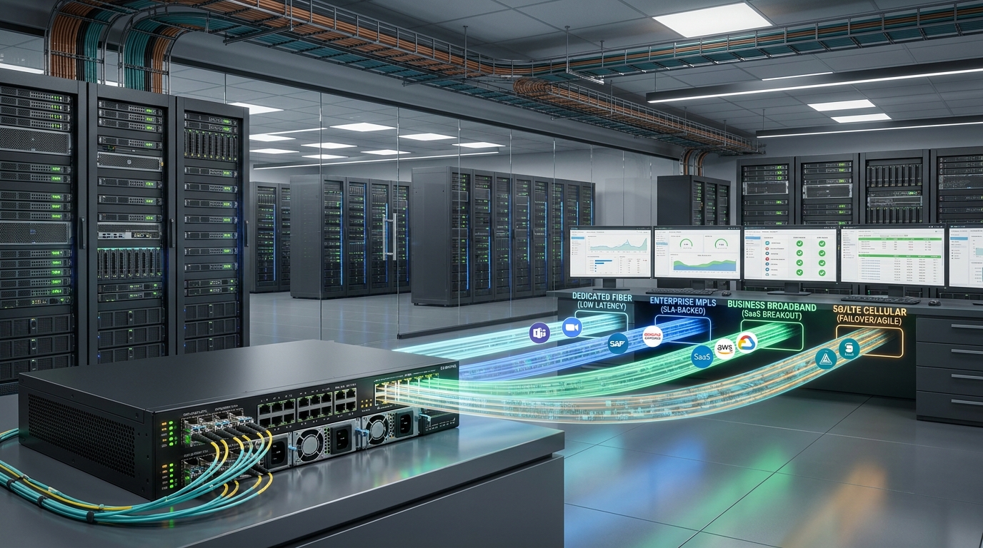 SD-WAN Central Orchestrator & Traffic Dashboard