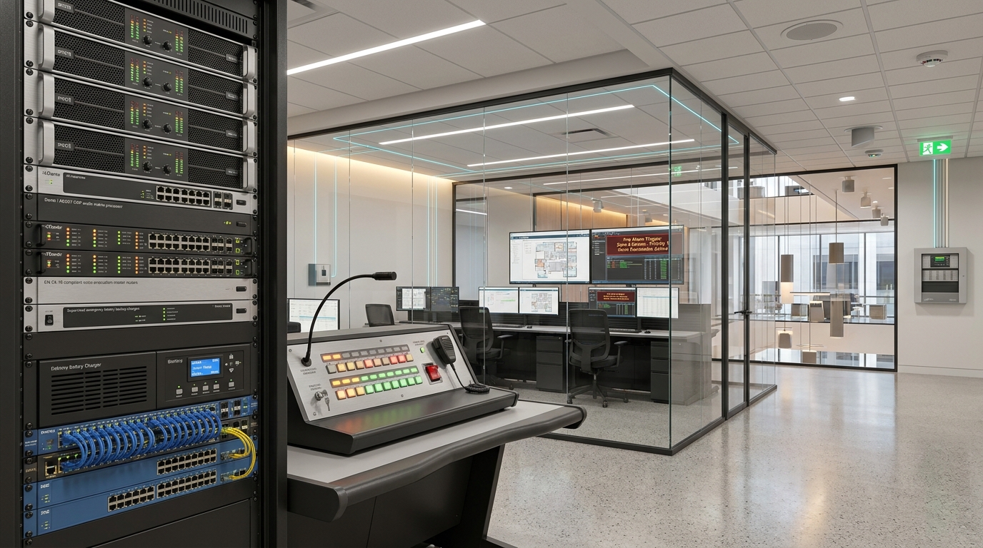 Commercial Building Ceiling Speakers & IP PA Intercom Station