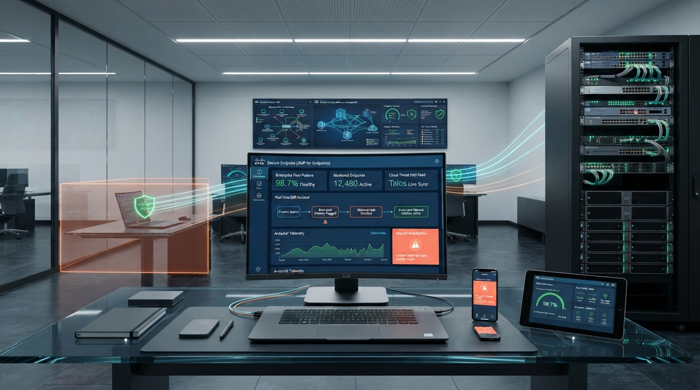 Cisco Secure Endpoint EDR Dashboard & Attack Chain Trajectory