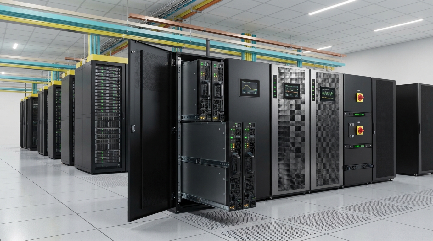 Modular 3-Phase Online UPS System in Data Center