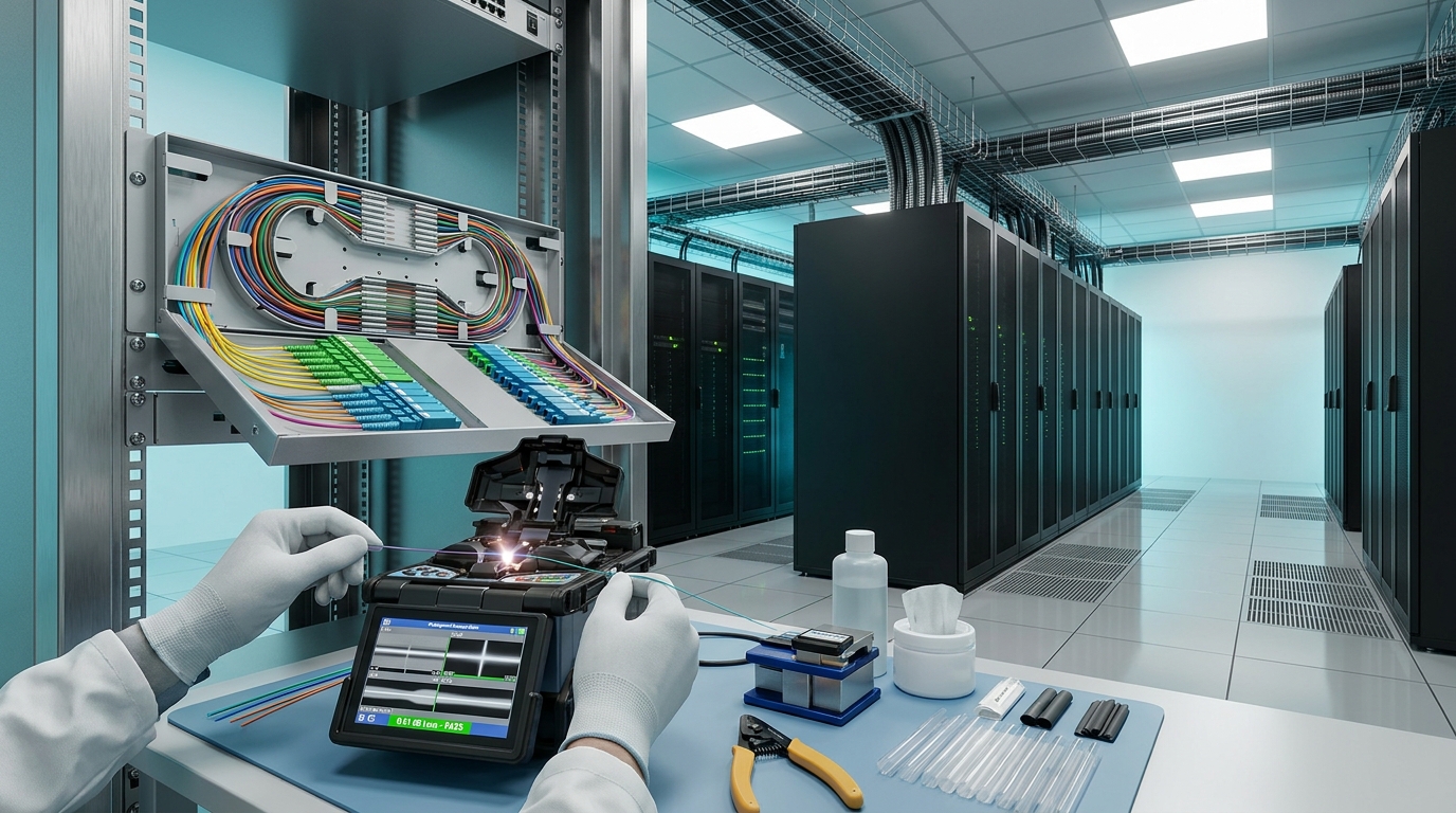 Fiber Optic Enclosure & Core Fusion Splicing Tray