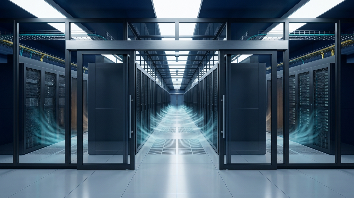 Sealed Hot Cold Aisle Containment System in High-Density Data Center