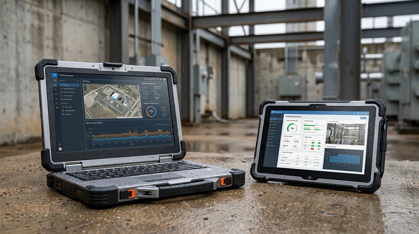 Rugged Industrial Laptop Tablet