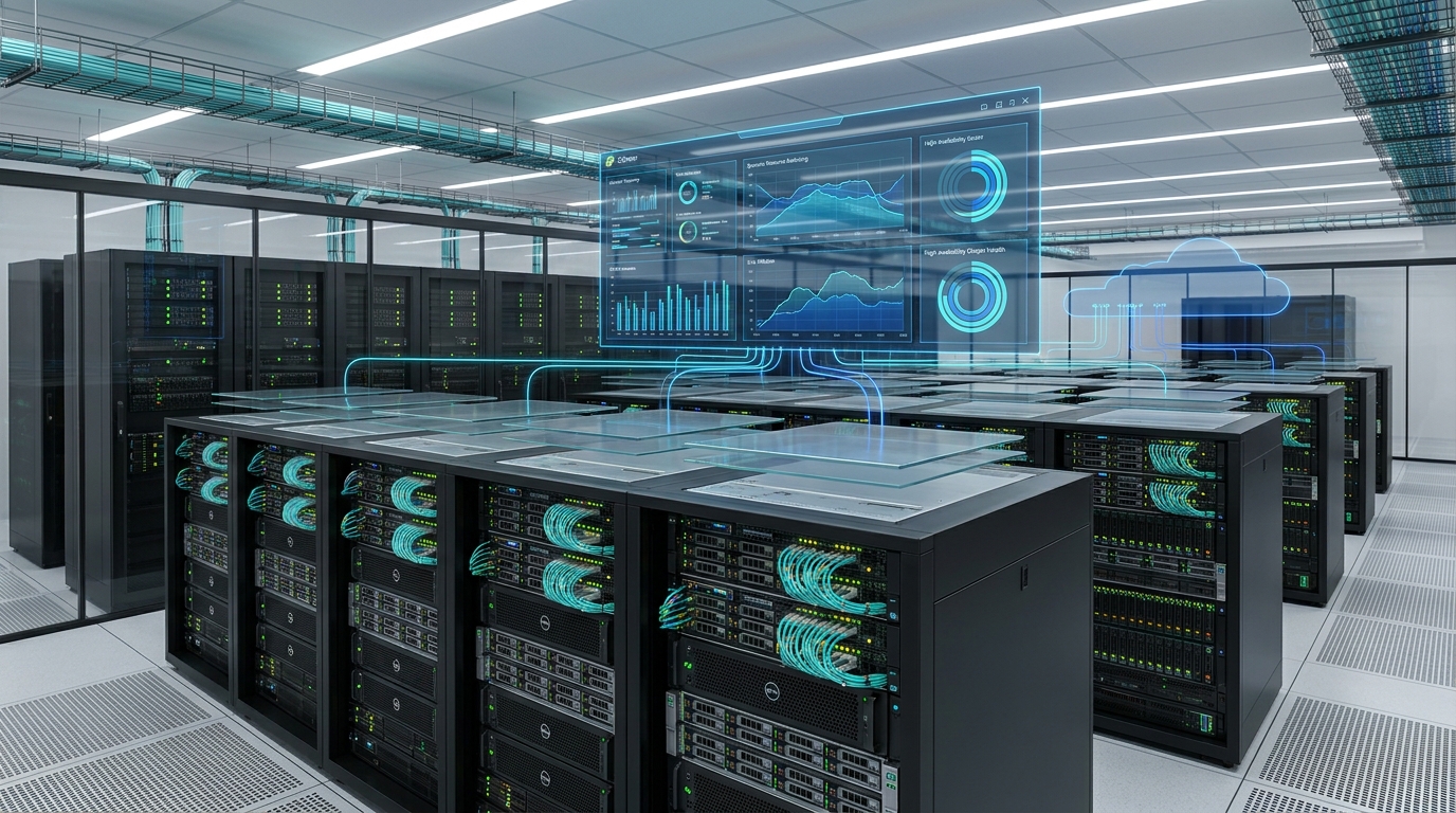 Enterprise Server Rack Cluster running VMware vSphere ESXi