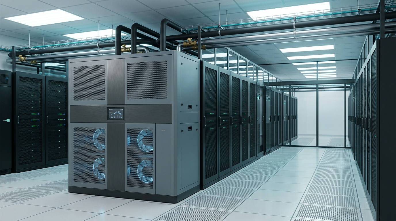 Data Center Row with Precision Air Conditioning Units